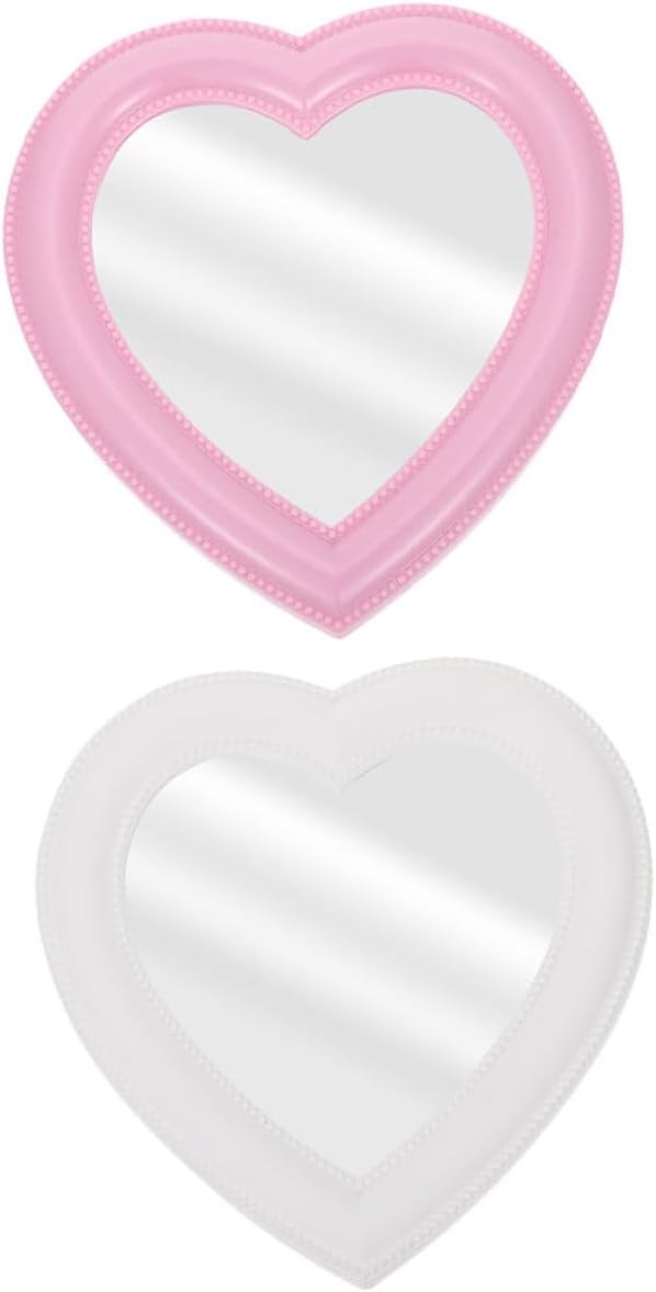 MAGICLULU Heart Shaped Makeup Mirror 2 Pack 1
