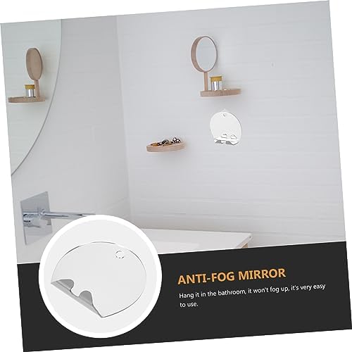 Ipetboom 1Set Shatterproof Fog Less Bathroom Mirror