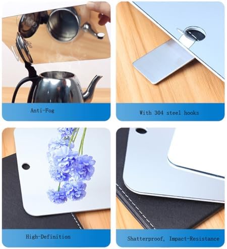 Safe Durable Fogless Shower Mirror 13x17cm 1