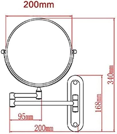YQYBF Wall-Mounted 8-Inch Double-Sided Magnifying Mirror