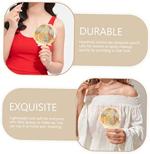DOITOOL Heart Shaped Compact Travel Mirror for Women