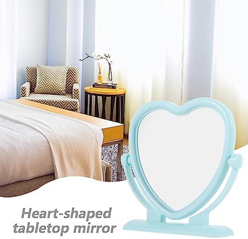 FOMIYES Double-Sided Heart Shaped Vanity Mirror