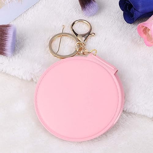 Double-Sided Compact LED Mirror with PU Leather Frame