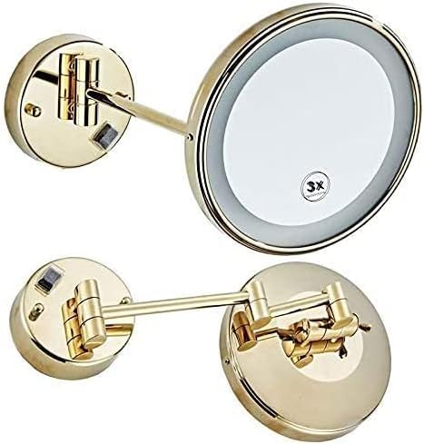 LCARY 3X Magnifying Makeup Mirror 360 Rotate Wall Mount