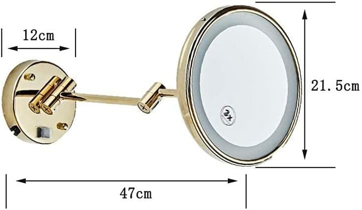 LCARY 3X Magnifying Makeup Mirror 360 Rotate Wall Mount