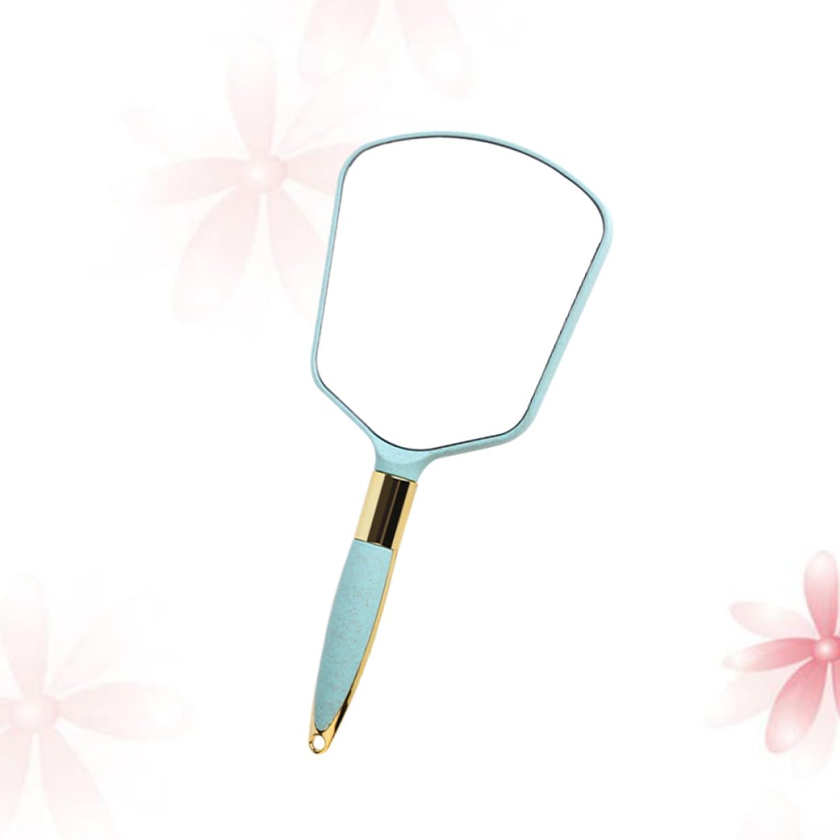 Healvian 1pc Portable Handheld Makeup Mirror with Wall Hanging