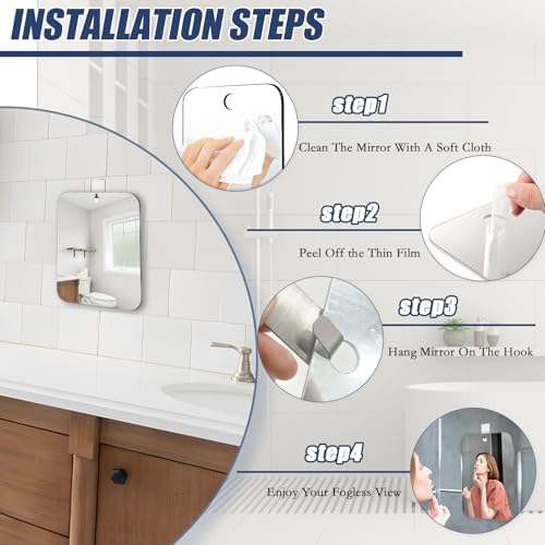 Fogless Shower Mirror for Men and Women 1
