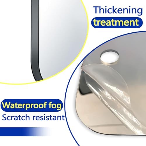 2 Pack Shave Shower Mirror Set Anti-Fog Acrylic Wall Mirror