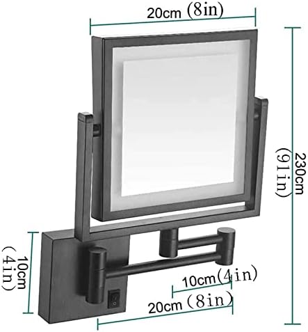 DEIHGE 8 Wall-Mounted Makeup Mirror with 3X Magnification