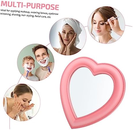 LIFKOME Heart Shaped Makeup Mirror Wall Mounted 1
