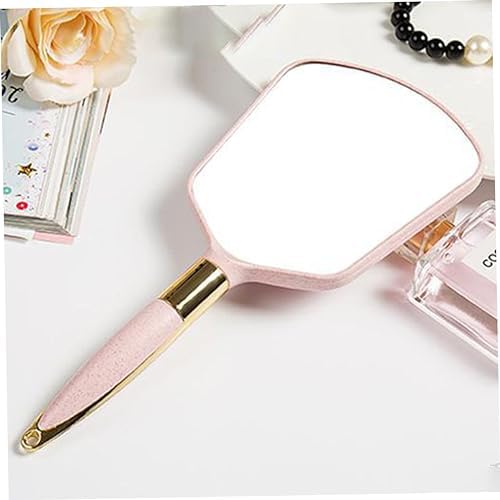 VINTORKY Ergonomic Handle Makeup Mirror Travel Portable Wall-Mounted with Hook