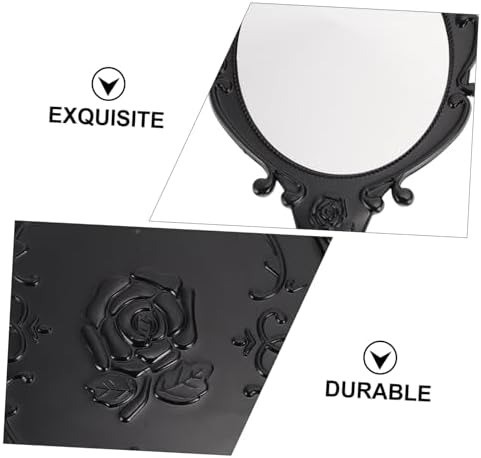 2Pcs Retro Handheld Makeup Mirror for Women