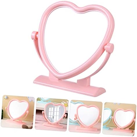 BESTYASH Heart Shaped Double Sided Makeup Mirror with Sturdy Base