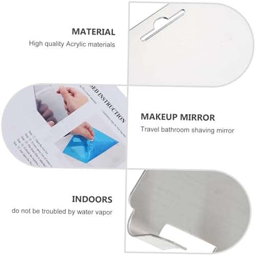 Baluue Portable Anti-Fog Mirror for Shower and Travel