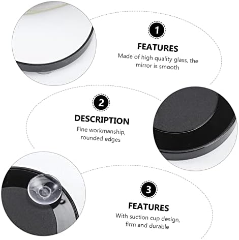 BESTYASH 15x Magnifying Round Mirror with Suction Cups