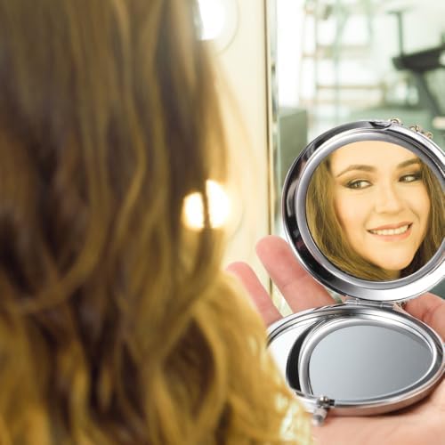 LALAFINA Rhinestone Compact Mirror Double-Sided