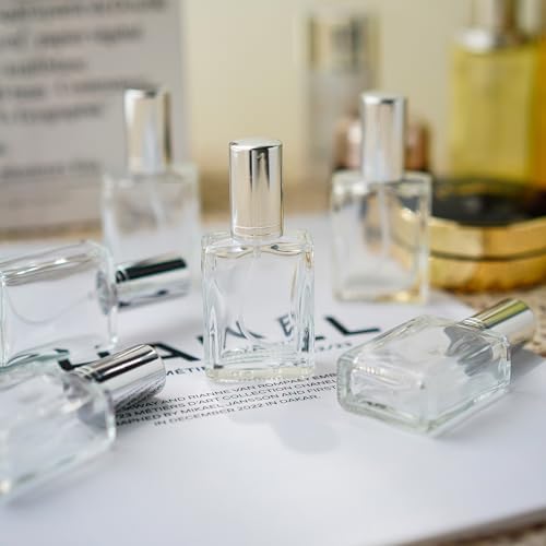 YU FENG 12pcs Refillable Glass Spray Bottles with Funnels and Dispenser