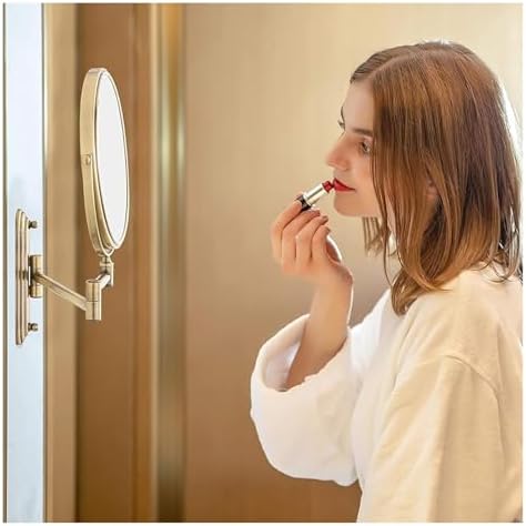 Wall Mounted Lighted Makeup Mirror with 10X Magnification