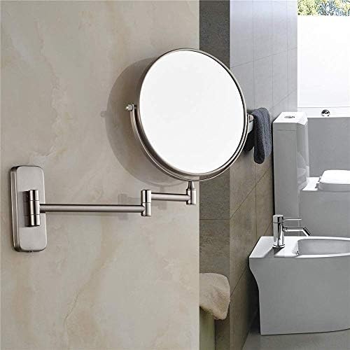 LZHIANG 8-Inch Double-Sided LED Vanity Mirror with 5X Magnification