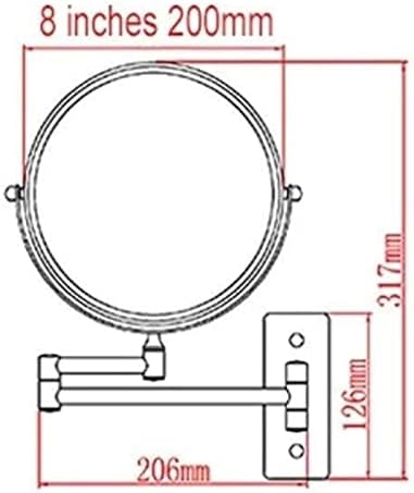 KARFRI 8-inch 10X Magnifying Wall-Mounted Vanity Mirror