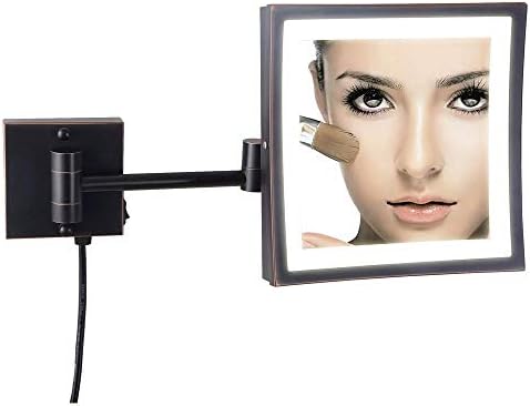 ZADIKO Wall Vanity Mirror with 3X Magnification and LED Light