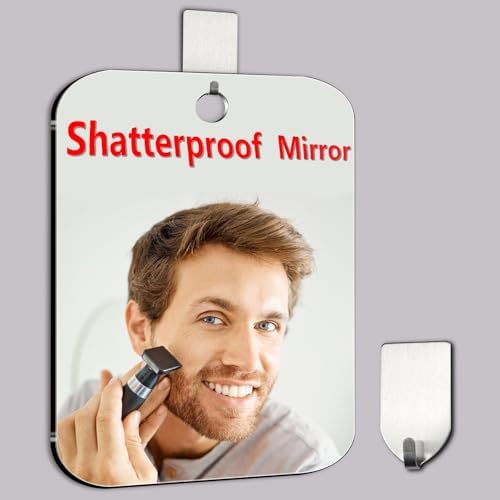 JKNEIWA 11x8 Inch Frameless Shower Mirror for Shaving and Makeup