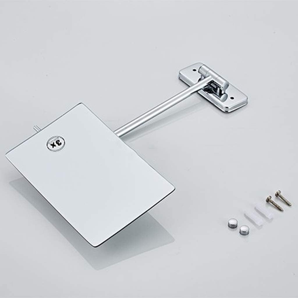 LZHIANG 3X Magnification Folding Vanity Mirror with Chrome Arms