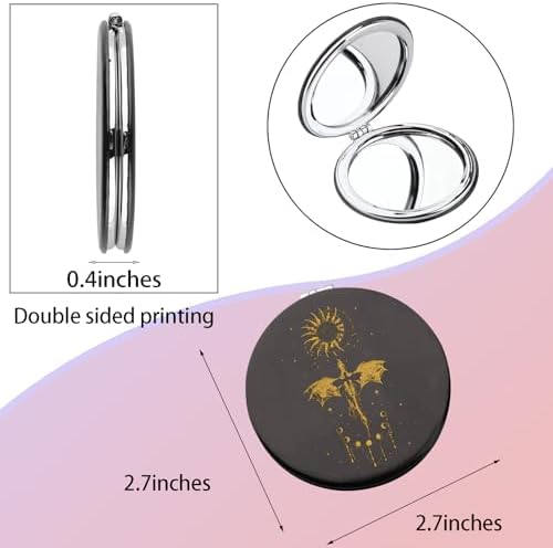 WSNANG Dragon Wing Makeup Mirror Compact Portable Foldable