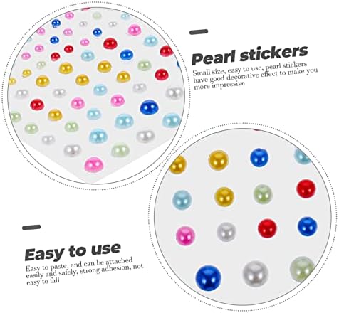 Lurrose 4sets Facial Diamond Sticker Clear Rhinestones
