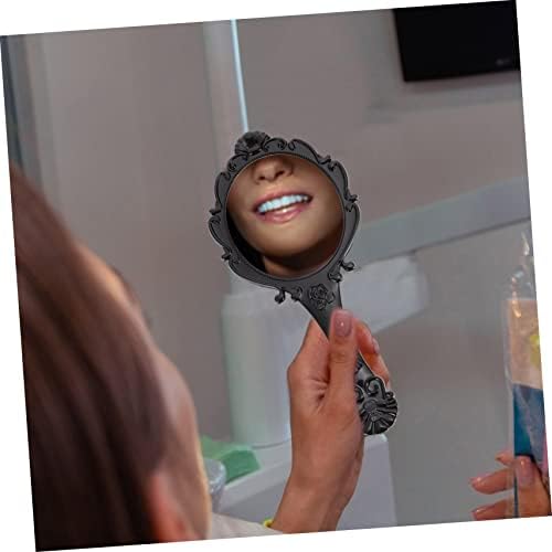 2Pcs Retro Handheld Makeup Mirror for Women