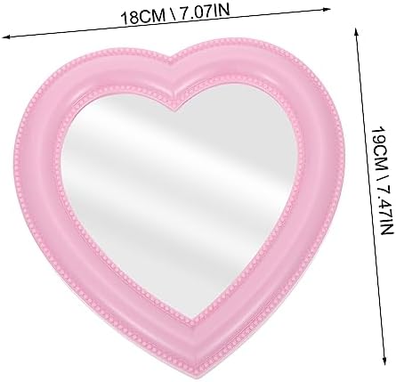 1pc Heart-Shaped Makeup Mirror for Vanity Decor
