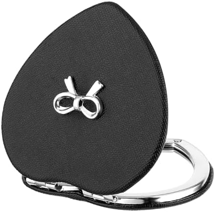 Compact Heart-Shaped Double-Sided Magnifying Mirror for Women