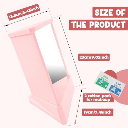 True Reflection Non Reversing Makeup Mirror Pink