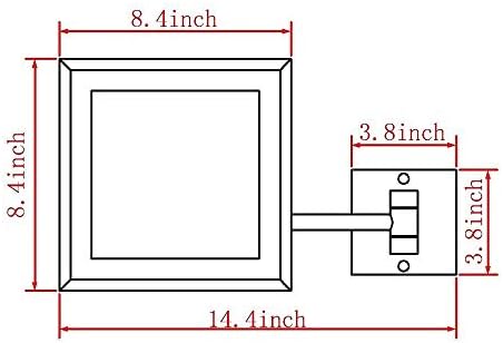 FUDGIO Wall Vanity Mirror 85 Inch Brass 3X Magnifying Lighted Foldable
