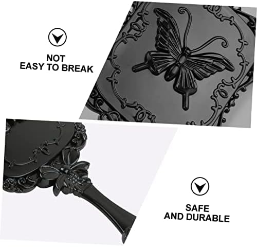 DOITOOL 2pcs Square Travel Beauty Mirror with Butterfly Carving