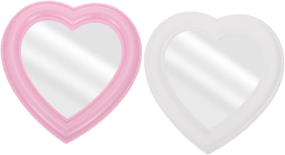 VINTORKY Heart-Shaped Wall-Mounted Makeup Mirror for Vanity