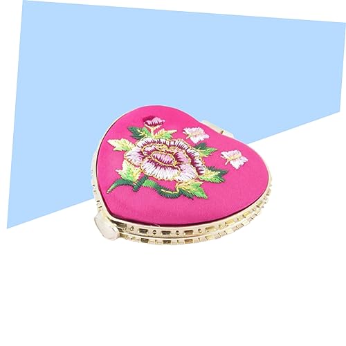 Beavorty Compact Portable Mini Makeup Mirror Double-Sided Heart Design