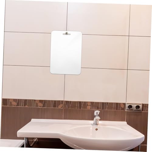 Large 30x20cm Shatterproof Fogless Acrylic Mirror for Bathroom Shaving Makeup Travel