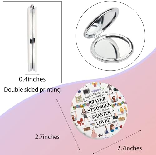 WSNANG Musical Compact Makeup Mirror with Encouraging Message