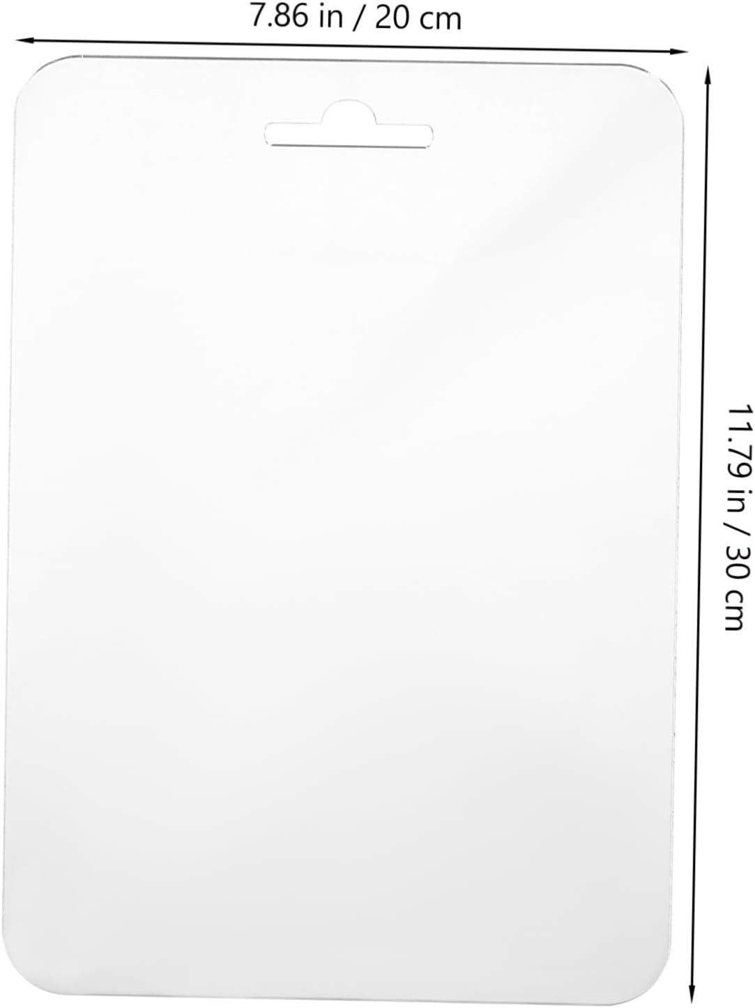 Large 30x20cm Shatterproof Fogless Acrylic Mirror for Bathroom Shaving Makeup Travel