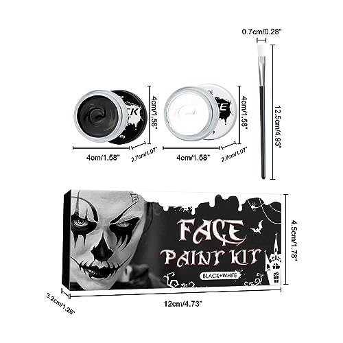 Felico Halloween Black White Face Paint Kit