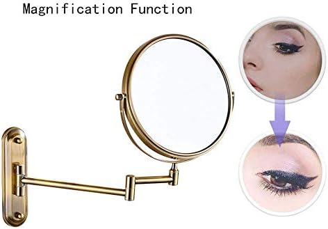 LCARY Wall Mounted Makeup Mirror with Magnification