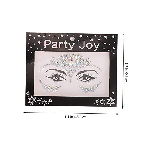 Healvian Face Rhinestone Decals 4 Sheets Set