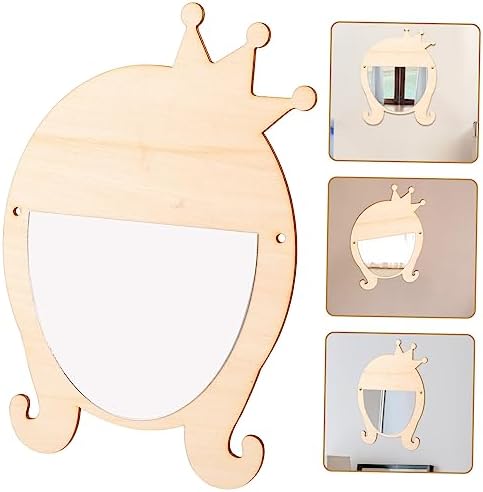 Cute Wooden Makeup Mirror for Girls Home Decor