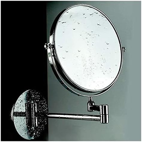 Wall-Mounted 8-Inch Double-Sided 5X Magnifying Vanity Mirror