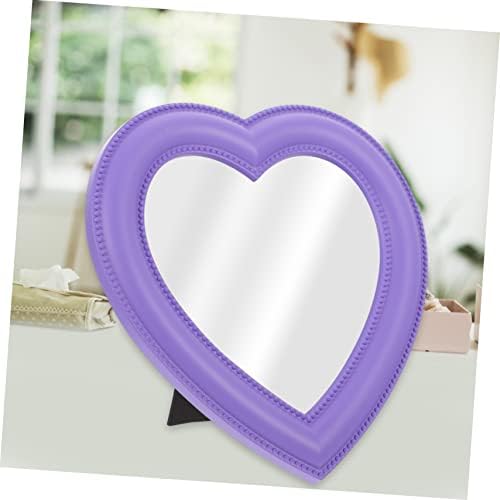Cute Heart-Shaped Rotating Makeup Mirror