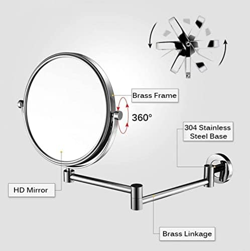 LCARY 8 Inch Double Sided Vanity Mirror with 10X Magnification 1