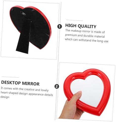 Heart Shaped Desktop Makeup Mirror Wall Vanity Mirror for Women