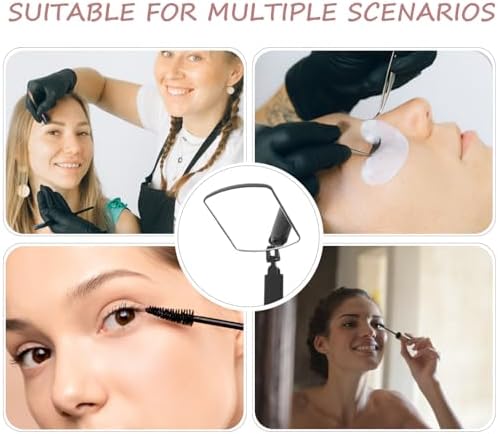 SKISUNO Handheld Lash Inspection Mirror for Extensions and Makeup