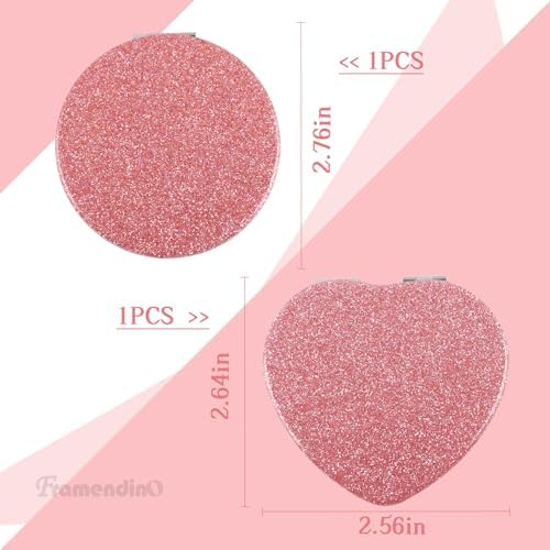 Framendino 2 Pack Folding Pocket Mirrors